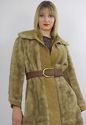 Vtg  Lilli Ann mod suede leather faux fur jacket b