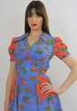Vintage 70s Hippie Boho prairie peasant mini dress