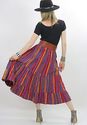 Vtg 70s Prairie Striped Southwestern Boho hippie T