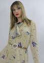 Vintage 70s Sheer Abstract floral High waist boho 