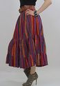 Vtg 70s Prairie Striped Southwestern Boho hippie T