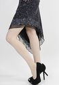 Vintage 80s SHEER silk beaded sequin high low fish