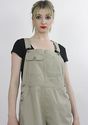 VTG 90s Grunge khaki twill coveralls romper shorts