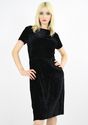  Vintage 60s Mod Dolly black wiggle burnout velvet