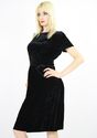  Vintage 60s Mod Dolly black wiggle burnout velvet