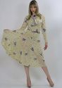 Vintage 70s Sheer Abstract floral High waist boho 