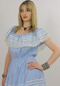 Vintage 70s Hippie Prairie peasant Boho party maxi