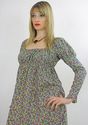 Vintage 70s mini floral prairie boho Maxi Dress pu