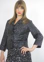 Vtg 80s deco sequin beaded party cocktail dress ja