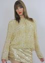 Vtg 80s sequin beaded Deco cocktail party dress ja