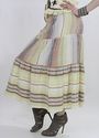 Vtg 70s Boho pastel Ombre Prairie Maxi dress Skirt