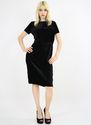  Vintage 60s Mod Dolly black wiggle burnout velvet