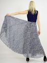 Vintage 60s Mod Hippie Boho Sheer abstract navy pa