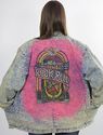 Vtg 80s painted Jukebox Studded Rock N Roll acid w