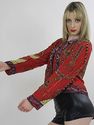 Vtg 80s silk sequin encrusted beaded deco party to