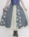Vtg 70s Draped Patchwork Hippie Boho Prairie Maxi 
