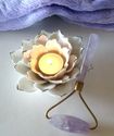 Lotus Candle Holder and Amethyst Gemstone Massage 