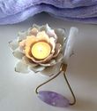 Lotus Candle Holder and Amethyst Gemstone Massage 