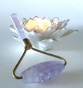 Lotus Candle Holder and Amethyst Gemstone Massage 