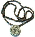 Celtic Triquetra Talisman Bead Necklace Reiki Char