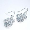 Pave Puppy Paws Pierced Earrings