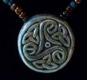 Celtic Triquetra Talisman Bead Necklace Reiki Char