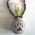 Wolf Dog Paw Aromatherapy Pendant Necklace