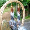 Earth Tones Beaded Tassel Earrings