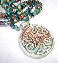 Celtic Triquetra Talisman Bead Necklace Reiki Char