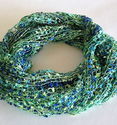 Fair Trade Woven Infinity Scarf Royal Blue, Emeral