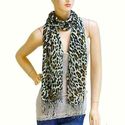 Classic leopard print scarf 22 x 76" viscose