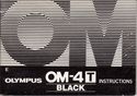 Olympus OM-4T Black Instruction Book