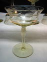 Superb Set of 7 Wine Goblets Yellow Topaz Lemon El