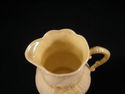 Belleek Yellow Luster Creamer & Pitcher w Ribbons 