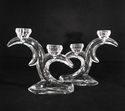 Princess House Vintage Candleholders 2 Light Clear