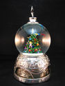 Wallace Silverplate Musical Water Globe w Revolvin