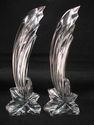 2 Lenox Candle Candlesticks Falling Star Pair Lead