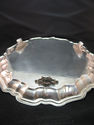 Leonard Silverplate Round 14" 3 Toed Gallery Tray 