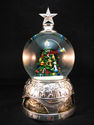 Wallace Silverplate Musical Water Globe w Revolvin