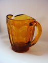 Fostoria Frosted Coin Dot Amber Pitcher 6 3/4" Dee