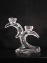 Princess House Vintage Candleholders 2 Light Clear