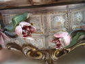 Huge Capodimonte Benrose Porcelain Roses Box with 