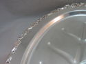 Silverplate Meat Platter Footed 18"x13" Floral Rim