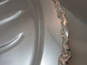 Silverplate Meat Platter Footed 18"x13" Floral Rim