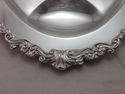 Silverplate Meat Platter Footed 18"x13" Floral Rim