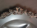 Silverplate Meat Platter Footed 18"x13" Floral Rim