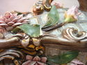 Huge Capodimonte Benrose Porcelain Roses Box with 