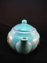 Laurel Burch Teapot 1998 Teal w 5 Multicolored Cat