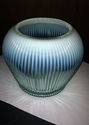 Fenton SeaFoam Opalesence Ribbed Cupped Vase # 8 -