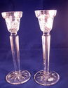 Villamont Crystal Bowl & Matching Pair Candleholde